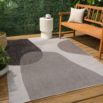 Zia Modern Geometric Organic Shapes Indoor/Outdoor Area Rug